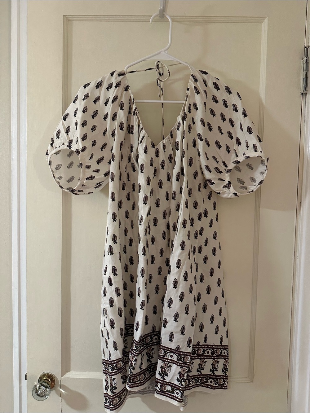 BR Viscose-linen mini dress
